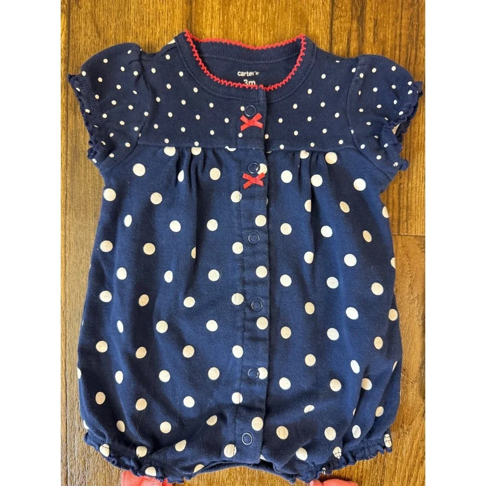 Carters Baby Girl Clothes Lot 3 Months Rompers Outfits Summer‎ Sparkle Dinosaur